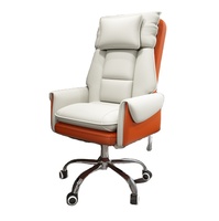Chaise de bureau de direction pivotante en cuir à dossier haut de gros