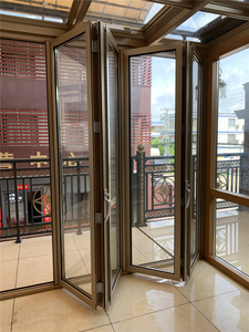 <span class=keywords><strong>Porte</strong></span> accordéon moderne en aluminium et verre, résistante au vent, avec finition de surface, pour balcon d'hôtel, fabrication allemande - Product Image 5