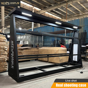 Présentoirs pliables portables double face Yeks personnalisés pour plaques de marbre et de roche, pour présentation verticale sur le sol en métal en showroom - Product Image 4
