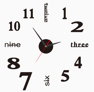 Reloj de Pared Creativo 3D Simple de 14-30 Pulgadas, Sin Perforaciones, Reloj Digital Decorativo para Pared - Product Image 3