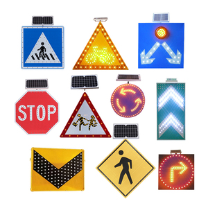 <span class=keywords><strong>Panneau</strong></span> de signalisation routière à LED solaire, <span class=keywords><strong>panneau</strong></span> d'avertissement de sécurité routière haute visibilité avec <span class=keywords><strong>panneau</strong></span> solaire pour autoroute, chantier de construction - Product Image 2
