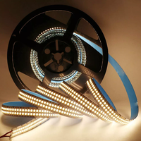 Bande LED double rangée haute luminosité DC 12V 24V SMD2835 CRI80 Flexible Étanche Blanc 2835