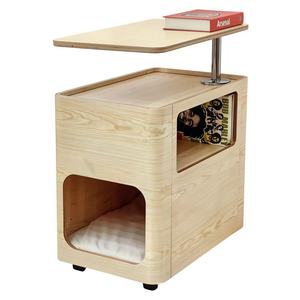 Mesita de noche de madera maciza para gatos, estilo italiano de lujo ligero, mueble multifuncional para mascotas para dormitorio y - Product Image 5