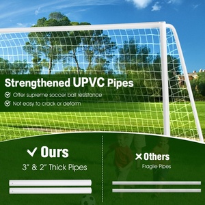 Porterías <span class=keywords><strong>de</strong></span> fútbol <span class=keywords><strong>de</strong></span> <span class=keywords><strong>metal</strong></span> <span class=keywords><strong>de</strong></span> 12x6 pies para patio trasero, poste <span class=keywords><strong>de</strong></span> fútbol, portería <span class=keywords><strong>de</strong></span> fútbol portátil - Product Image 4