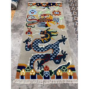 Tapis en laine noués à la main, design Ushak, laine filée à la main de haute qualité, classique, poils courts, support en latex antidérapant, sol de maison - Product Image 4
