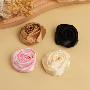 Rose en tissu 3D, bouton de fleur de 5 cm, corsage fait main pour vêtements, chaussures, chapeaux, accessoires - Product Image 2