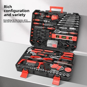 Ensemble d'outils professionnels pour la maison de 158 pièces, kit d'outils à main tout-en-un pour mécaniciens avec étui robuste pour l'entretien à domicile et au bureau - Product Image 2