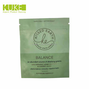 Bolsas de embalaje de polvo de vitamina proteína Mylar con cierre de cremallera reutilizable de papel de aluminio con acabado mate colorido - Product Image 4