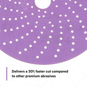 Quantity Mutil-hole Sandpaper Discs Purple Ceramic Aluminum Oxide Sand Paper Hook and Loop Sand Paper Disc for Car <b>Putty</b> - Product Image 2