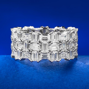 <span class=keywords><strong>UM</strong></span> JEWELRY Cincin Kawin Perak Sterling 925 Terlaris Berlapis Rhodium Full Zircon Potongan Marquise Model Eternity Band Trendi untuk Pesta - Product Image 2