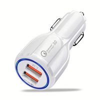 Pengisi Daya Mobil Universal 3.1A Quick Charge Dual USB Port 3.0 Adapter Kompatibel dengan Semua Smartphone