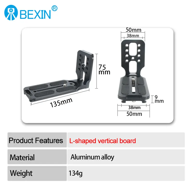 BEXIN Rilascio Rapido L Piatto di staffa della macchina fotografica del supporto della macchina fotografica L piastra per Nikon Canon Sony Fujifilm macchina fotografica Photo Studio Accessori