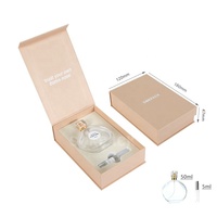 Boîte rigide à charnière personnalisée de 5 et 50 ml pour duo de parfums avec insert en mousse et fermeture magnétique, emballage cadeau de luxe, boîte d'expédition