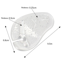 6 Pièces Coussinets Métatarsiens en Silicone pour l'Avant-Pied, Protections d'Orteils pour Sandales Thong et Tongs, Doux, Réutilisables, Inserts Amortissants