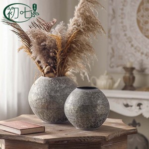 Jarrón de Cerámica Estilo Retro Europeo con Flores Secas, Decoración de Mesa para Diseño de Interiores del Hogar - Product Image 2