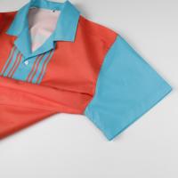 Chemises à manches courtes pour hommes, style bohème, couleurs vives, patchwork, coupe ample et droite