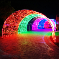 3d grand tunnel arc décorations de vacances extérieur étanche commercial géant led lumières spectacle de noël
