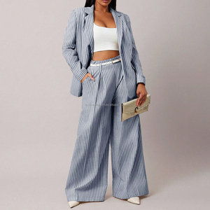 <span class=keywords><strong>Traje</strong></span> de Blazer a Rayas Personalizado <span class=keywords><strong>para</strong></span> Mujer, <span class=keywords><strong>Traje</strong></span> de Pantalón <span class=keywords><strong>para</strong></span> Oficina, Conjunto Profesional <span class=keywords><strong>para</strong></span> Damas - Product Image 2
