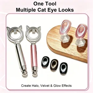 <b>Cat</b> Ear Shape Halo <b>Cat</b> Eye Nail Magnet Strong <b>Ring</b> Magnetic Tool for Glass Bead Side Light Nail Art DIY Magnetic Gel Manicure - Product Image 3