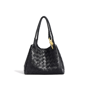 Sac seau tressé vintage en cuir véritable pleine fleur fait main pour femme – Nouvelle collection haut de gamme - Product Image 4