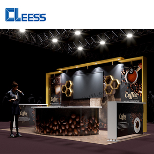 10x20 bức tường video triển lãm thương mại gian hàng thiết kế triển lãm thương mại hiển thị đứng với màn hình TV và màn hình LED - Product Image 4