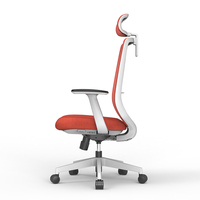 Chaise de bureau moderne à dossier haut, ergonomique et réglable en maille, pour ordinateur, vente en gros, fabrication Foshan