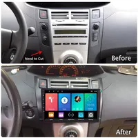 GPS 9 Inch untuk Yaris Vitz 2005-2011 Carplay Android Auto Multimedia Video Player Head Unit WIFI 4G Mirror Link Alat Bantu Mundur