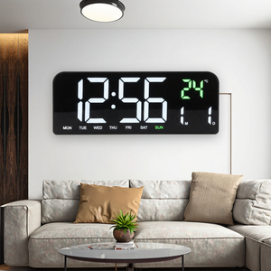공장 직판 디지털 LED 시간 달력 표시 알람 시계 밝기 조절 온도 침실 거실 모던 - Product Image 4
