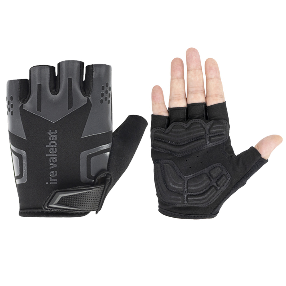Custom Half Finger Motorcycle Padded Gloves, Anti-Slip Protection, Biking, Riding, Cycling
