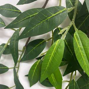 F-L0029 Hojas <span class=keywords><strong>de</strong></span> Acebo Artificiales Individuales, Planta Verde Artificial, Hoja Verde Hecha a Mano - Product Image 6