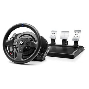 Volant et pédalier Thrustmaster pour simulateur de course, compatible avec 4 T300Rs GT Edition, frein à main filaire noir, modèle 0705849 - Product Image 1