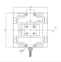 Capteur de force 3 axes 50N-5000N (acier allié/alliage d'aluminium, fixation par boulons) pour le contrôle de force des robots et les tests de collision automobile