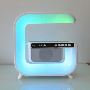 Cargador inalámbrico Lonvel con luz nocturna para cabecera, reloj despertador Digital, Control de aplicación inteligente, lámpara de luz de Mesa para el hogar, altavoz, lámpara G G3 - Product Image 4