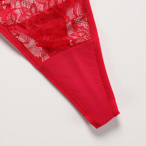 <span class=keywords><strong>ชุด</strong></span>ชั้นในสตรีเซ็กซี่ชุดชั้นในลูกไม้สีแดงขนาดพิเศษ - Product Image 5