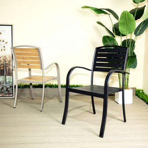 <span class=keywords><strong>Happylife</strong></span> เก้าอี้ที่นั่งกลางแจ้งสไตล์ฝรั่งเศสแบบบิสโทรเก้าอี้อลูมิเนียมแบบวางซ้อนกันได้ - Product Image 4