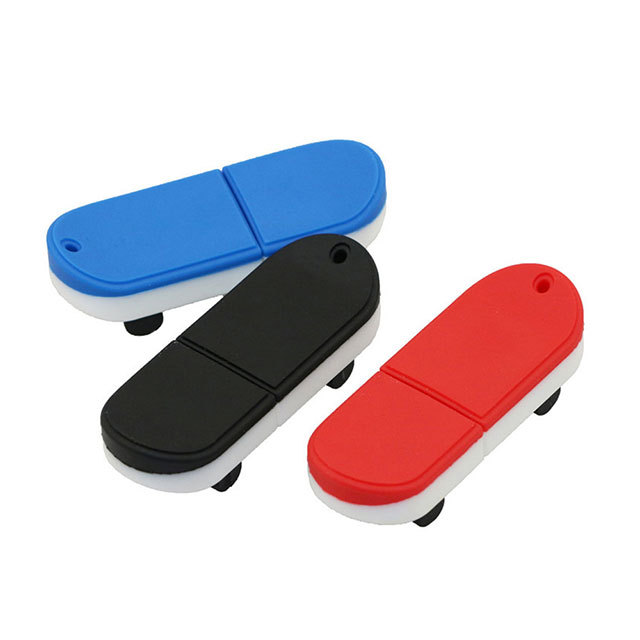 3D Cartoon Skateboard USB Flash Drive 1GB 2GB 4GB 8GB 2.0 USB Memory Stick Creative Gift 3.0 16GB 32GB 64GB