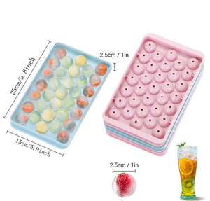 ถาดน้ำแข็งทรงกลม33ช่องแม่พิมพ์ลูกบอล<span class=keywords><strong>น</strong></span>้ำแข็งพลาสติกแบบทำ<span class=keywords><strong>น</strong></span>้ำแข็งสำหรับเบียร์วิสกี้แบบทำมือ - Product Image 2