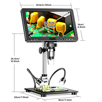 New Model 1500X 10.1 Inch LCD Screen Digital Microscope Stereo Microscope with 2 Side Lights Electron Mobile Phone Repairing