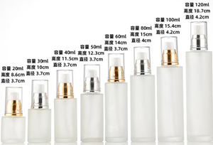 Flacon pulvérisateur en verre de haute qualité 30/50/100 ml, tête de pompe transparente mate dorée et argentée - Product Image 6