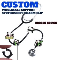 Mignon Clip Breloque Stéthoscope Personnalisé en PVC – En Stock – Décoration Amusante pour Chaussures sur le Thème Médical