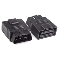 Adaptador Inalámbrico OBD2 con Alimentación Completa de 12V 24V, Cable de Diagnóstico Extensible Tipo L Cuadrado Macho-Hembra de 16 Pines J1962