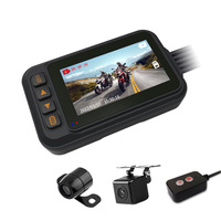Caméra de tableau de bord pour moto étanche 720P à double objectif 3 pouces, double objectif amélioré pour véhicules électriques.