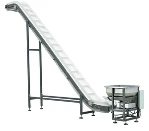 Plastic Belt Conveyor Materials Feeding Equipment Diagonal Elevator Inclined Food Grade White Blue Motor New Product 2020 5A 225