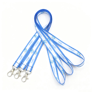 Cheap Custom Design Dye Polyester Safety Printing Logo Neck Key Chain PET Sublimation Lanyard Card Holder With <b>Hook</b> - Product Image 1