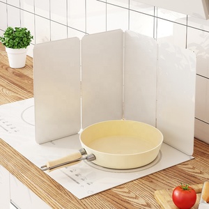 Accessoires <span class=keywords><strong>de</strong></span> cuisine en métal blanc, poêle à frire pliable, protection contre l'huile, écran anti-éclaboussures, <span class=keywords><strong>plaque</strong></span> <span class=keywords><strong>de</strong></span> protection contre <span class=keywords><strong>les</strong></span> éclaboussures <span class=keywords><strong>de</strong></span> cuisinière - Product Image 4