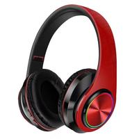 Casque sans fil portable B39, casque pliable avec microphone, lumière multicolore lumineuse, fonction UV, étanche, casque BT s600