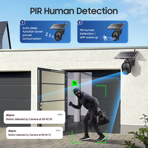 Ubox HD 12x Zoom 4G Güneş Enerjili Ağ Bağlantılı Düşük Güç Tüketimli CCTV Dış Mekan IP66 PIR İnsan Algılama Gözetim Kamerası - Product Image 4