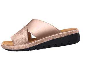 Gran oferta, verano 2024, sandalias y zapatillas de cuña de tacón medio, zapatos individuales de estilo europeo para mujer, Europa y América - Product Image 1