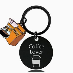 Llavero de Acero Inoxidable con Grabado Láser Personalizable, Diseño de Mochila para Amantes del Café, Regalo con Logotipo - Product Image 3