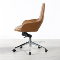 Chaise de bureau ergonomique moderne en cuir PU, cadre en aluminium, roulettes, chaise de direction HBADA E3 Pro Dynamic L avec coussin